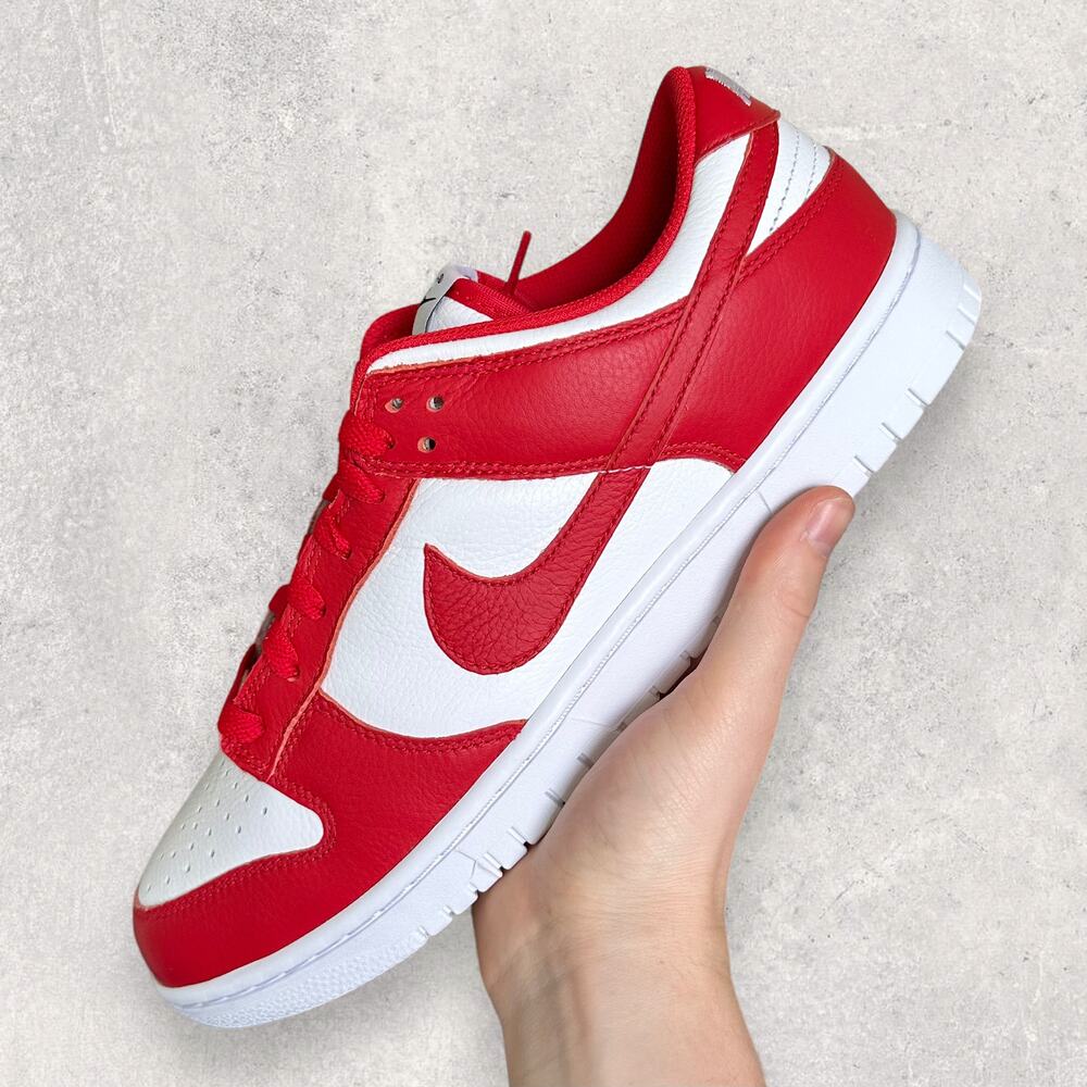 Vintage Y2K Nike Dunk Size 11 Low University Red White New with Box Skate Shoe - Picture 3 of 8